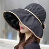 Nouveau chapeau de soleil coréen femmes été marée ombrage et écran anti ultraviolet net rouge paille printemps
