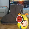 2022 Hoge kwaliteit Aus L boog U korte vrouwen snowboots Zachte comfortabele Schapenvacht warm houden pluche laarzen met kaart stofzak mooie geschenken 5062G