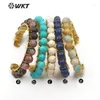 WT-B479 Naturstein Armreif Rot Ader Blau Türkis Weiß Turquoies Lapis Armband Armreifen Frauen Handgemachten Schmuck Inte22