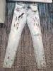 Men's Jeans Discounted Men Paints Splattered Distressed Skinny JeansMen's