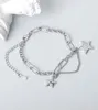 Charm Bracelets Korean Design Clear Crystal Star Bracelet &Bangle For Women Girls Wedding Jewelry Sl275Charm Lars22