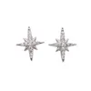 Stud Mash Cute Tiny Mini Girls 925 Sterling Pave CZ 10 mm Sunburst Northstar Christmas Gift Earring Jewelrstud1584436