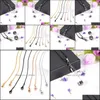 Pendant Necklaces Pendants Jewelry Cmj9887 Gun Metal Transparent Hair Flower Ash Collection Necklace Ope Dhxyg