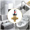Bathroom Shower Faucet Brass Thermostatic Mixer valves Static Pipe Thermostat Faucets Water Temperature Control Bidet 1PC 220713