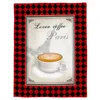 Blankets Plaid Coffee Eiffel Tower Love Throw Blanket For Beds Microfiber Flannel Warm Sofa Bedding Bedspread Gifts