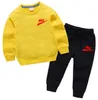 Neue Warme Kinder Kleidung Sets Jungen Mädchen Langarm Hosen Herbst Winter Marke Druck kinder Große Kinder Sport Kleidung set