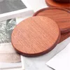 20 Styles Wooden Coasters Beech Black Walnut Coffee Tea Cup Mats Natural Non Slip Teapot Drink Home Bar Tools Durable Wood Placemats Round