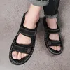 Sandles sandals maschile sandalhas cuoio da uomo per la spiaggia gladiatore estate slittamento estivo su sandalo sandalo sandalo sports porte e porti