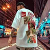 Zazomde pamuk tees serin erkekler büyük boy tişörtler gotik cadde hip hop tişörtler erkekler yaz harajuku gevşek tshirt sokak kıyafeti 220621