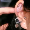 Stud Multicolor Stainless Steel Pircing Earrings Industrial Piercing Ear Lobe Jewelry Cartilage Tragus Pierc 16G 20GStudStud