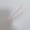 Наполовину прозрачная 4,7 дюйма розового горшка из черепа стеклянная масля -горелка