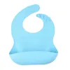 Silicone Waterproof Bibs Baby utensils Food Grade Plate Suction Bowl Kids Tableware Bib Safe material clean and easy to wash WLL42