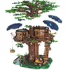 1013pcs Tree House Leaves Model Building Blocks Bricks with Figures Kids Educational DIY Toys Birthday Gift G220524