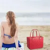 NEW Storage Bags Large Captity Beach Color Summer Imitation Silicone Basket Creative Portable Women Totes Bag EE