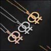 Pendant Necklaces Venus Symbol Charm Female Lesbian Lgbt Necklace Women Les Gold Sier Color Stainless Steel Wedding Jewelry D Bdehome Dhoxp