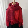 Zima Cashmere Ciepłe żakardowe Fringe Scarf Proste Kręty Kręty 180 * 70 cm