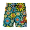 Pantaloncini da uomo Estate Fiori 3D Stampa Donna Pantaloni sportivi da uomo sottili Quick Dry Vacanza Tavola da surf Bermuda Short HommeMen's