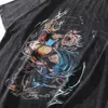 Мужские футболки Футболка в стиле хип-хоп Уличная одежда Мужская футболка с графическим принтом и принтом в стиле аниме 2022 Harajuku Oversize стираная футболка Top Te