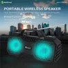 2023 Bluetooth -динамик антенна светодиодный светодиодный свет Boombox 5.0 EDR Dual Woofer Radio FM 3D стерео портативная ручка крючка BT Loudspeaker NR2029FMD