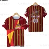 Spanien Anpassad namn och nummer fans Soccer Football 3D Tryckt högkvalitativt t-shirt Summer Round Neck Men Female Top-9 220619
