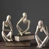 Vilead Nordic Abstract Thinker Standbeeld Hars Figurine Office Home Decoratie Desktop Decor Handmade Crafts Sculptuur Modern Art 220512