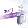 Máquina de emagrecimento de crioterapia de 360 graus Cryolipolysis Slim Double Chin Equipment com 5 alças criogênicas Dispositivo de redução de gordura Sistema inteligente multilíngue para escolher