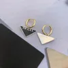 Designerskie kolczyki Fashion Triangle Earing Simple Hoop dla mężczyzny Damskie klasyczne 2 kolory Wysoka jakość