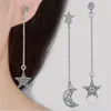 Stud Drop 2022 ARVALS STAR Moon met Crystal 925 Sterling Silver Oorrings For Women Sieraden Pendientes Brincostud Farl22