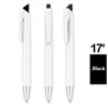 Stylo à bille en gros pour sublimation support blanc rotatif blanc stylo à bille avec clip coloré bricolage bureau Schoo