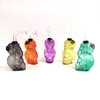 Mini Smoking Hookahs Two Skull Glass Oil Burner Bubblers