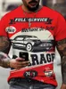 T-shirts pour hommes Série de voiture T-shirt d'impression 3D pour hommes Casual O-Cou Street Street À manches courtes surdimensionné Punk Hip Hop Mode All-Match Tops Tee