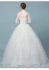 Popular Half Sleeve High Collar Bride Dress Simple Pattern Embroidery Sexy Backless Lace Wedding Gowns6304092