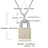 Pendant Necklaces Hip Hop Micro Paved Cubic Zirconia Bling Iced Out Lock Pendants Necklace For Men Rapper Jewelry Drop NecklacesPendant