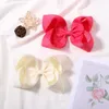 Ins Beautiful 14 Colors 6 Inch Meisje Haar Bogen Snoep Kleur Barrettes Design Haren Bowknot Kinderen Meisjes Clips Accessoire 15G