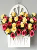 Party Decoration Artificial Flower Wall Hanging Basket Wedding Table Center Fake SuppliesParty