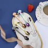 Set di stoviglie Cucchiaino da caffè in acciaio inossidabile Cartone animato creativo Cucciolo carino Dessert Miscelazione Cucchiaio da appendere a tazza