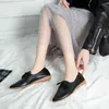 DRES SHOEN 2022 NIEUWE Women Flat Shoen Leather Ladie Elegant Office Slip On Ballet Flat Loafer 220723