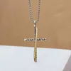 Necklace Style Button Necklaces Popular Dy Thread Pendant Cross Necklace OBFR