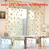 Curtain & Drapes Translucent Sunflower Valance Door Room Divider Drape Light Breathable Decoration Fresh Tulle Sheer Beauty CurtainCurtain