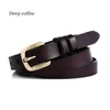 Belts Women Leather Female Cowskin Strap Waistbands Retro Metal Pin Buckle Women's Belt Ceinture Cinto MasculinoBelts Fred22