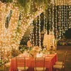 ストリングスリード6x1.5mのつらつカーテンライトストリング妖精クリスマスホリデー屋外/屋内の花輪ウェディングモールプラザデコレーション