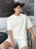 Herr t-shirts män kläder 2022 sommar kort ärm broderi tråd t-shirt koreansk lös streetwear överdimensionerad för malemen's imon22