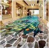Custom any size Creative photo mural wallpaper underwater world dolphin fish 3D stereo for mall kitchen bedroom floor painting