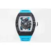 Horloges polshorloge-ontwerper RM055 Watch hightech kristallijne koolstofvezel limited edition case gemaakt van fijn zandstralen graad titanium als