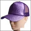 Adt Plain Solid Messy Buns Hat Trucker Pony Caps Glitzer Pailletten Dad Mesh Sommer Outdoor Snapbacks 13 Drop Delivery 2021 Hüte Zubehör B