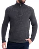 Mens truien pullovers mode Turtleneck Solid Zippers Tops Soft Knit Sweater Autumn Daily Casual Mens kleding L220801