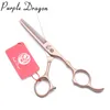 5.5" 16cm JP 440C Purple Dragon Rose Gold Professional Hairdressing Scissors Thinning Shears Normal Hair Z9030 220317