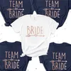 Paddy Design Bachelorette Party Team Bride Tshirt Brides Squad Bridesmaid Women Top Tee Casual Short Sleeve Female Tops T Shirt T200110