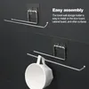 Hooks & Rails 2 Pieces Kitchen Towel Rack Tissue Holder Hanging Bathroom Toilet Paper Stainless Steel Roll Storage