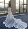 Chic Lace Mermaid Boho Wedding Dress 2022 Long Sleeve Backless Bohemian Wedding Gowns Trumpet Train Garden Country Bridal Dresses Women Robe De Mariée